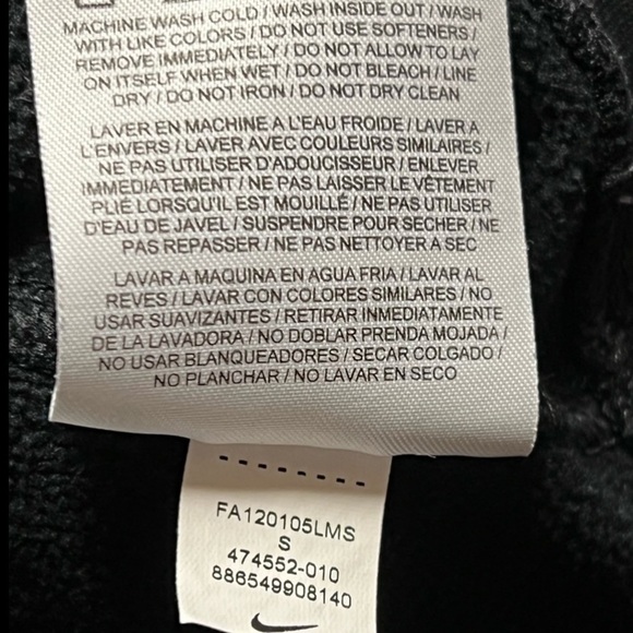 NFL Onefield Apparel Thema Fit Carolina Panthers Black Hoodie Size Small - Picture 4 of 5